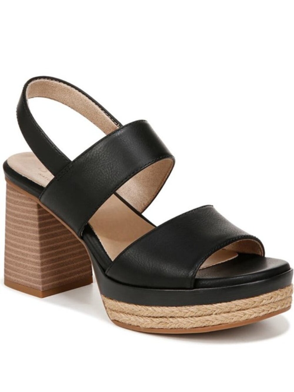 Soul Naturalizer Holly Sandals Strappy Platform Block Heels Black Size 9.5 NEW